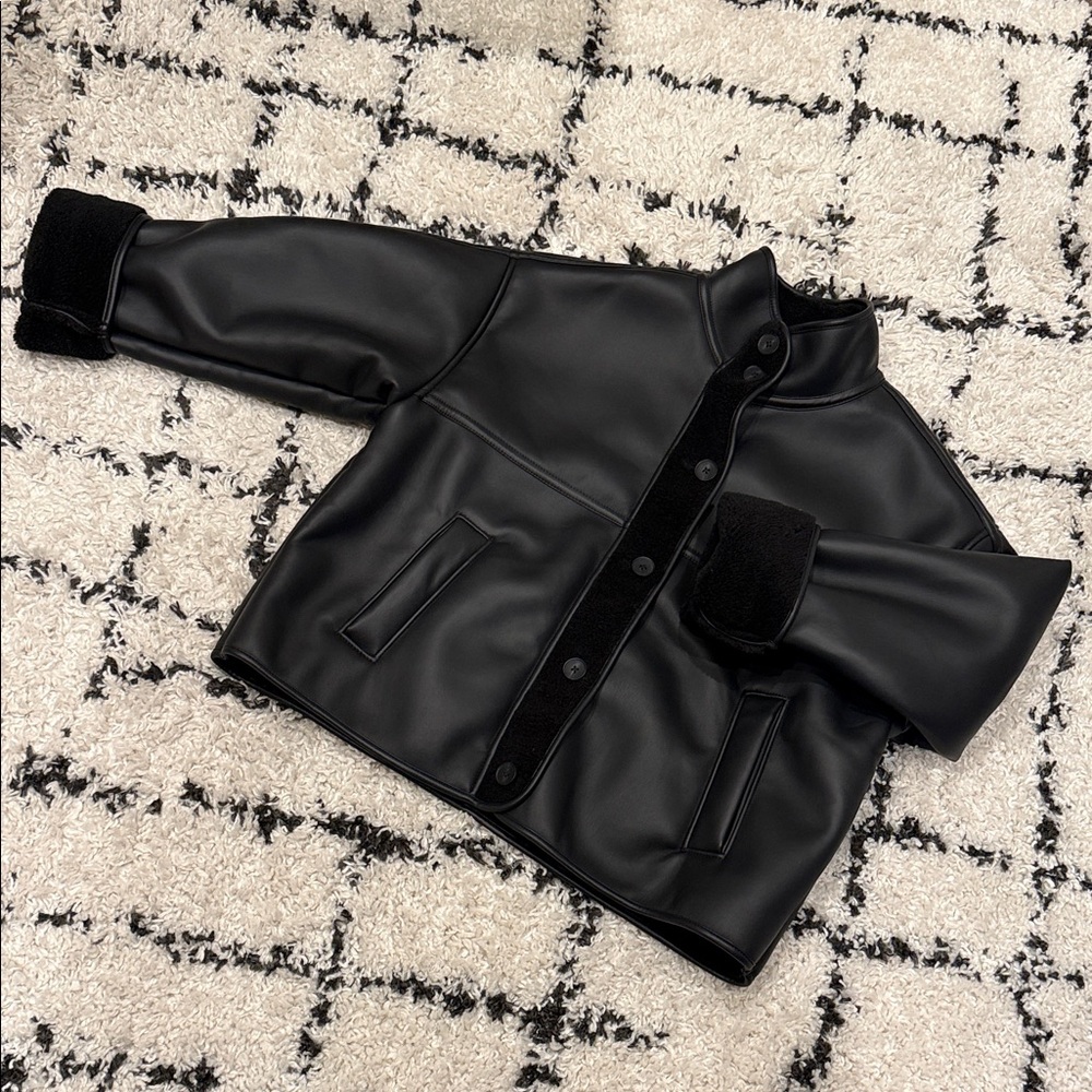 NWT Hollister Black Faux Leather Jacket